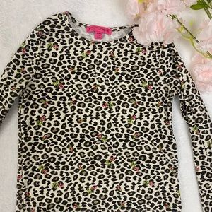 Betsey Johnson Cheetah long sleeve shirt